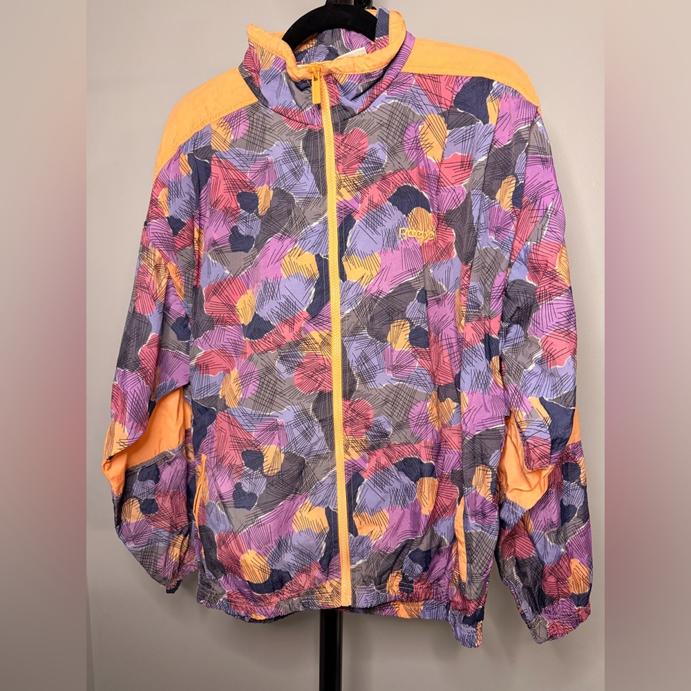 Size Medium Vintage 80s 90s REEBOK WINDBREAKER JACKET Track Athletic Warm Up